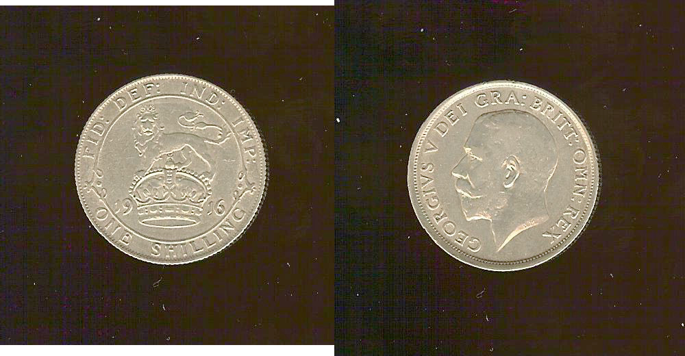 ROYAUME-UNI 1 Shilling Georges V 1916 SUP